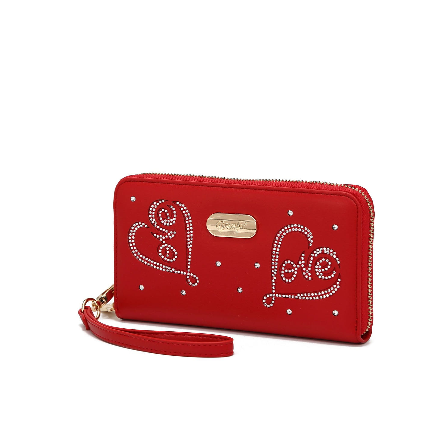 Love Vegan Leather Stain Resistant Red Wallet [RNW7268-RD] 1 each