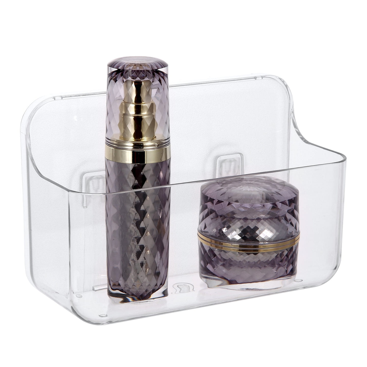 Sticky Basket, Sticky Shelf, ROSELIFE Bar Storage Tray, Magic Stick Installation, Punchless, Clear, Small Small 1 個