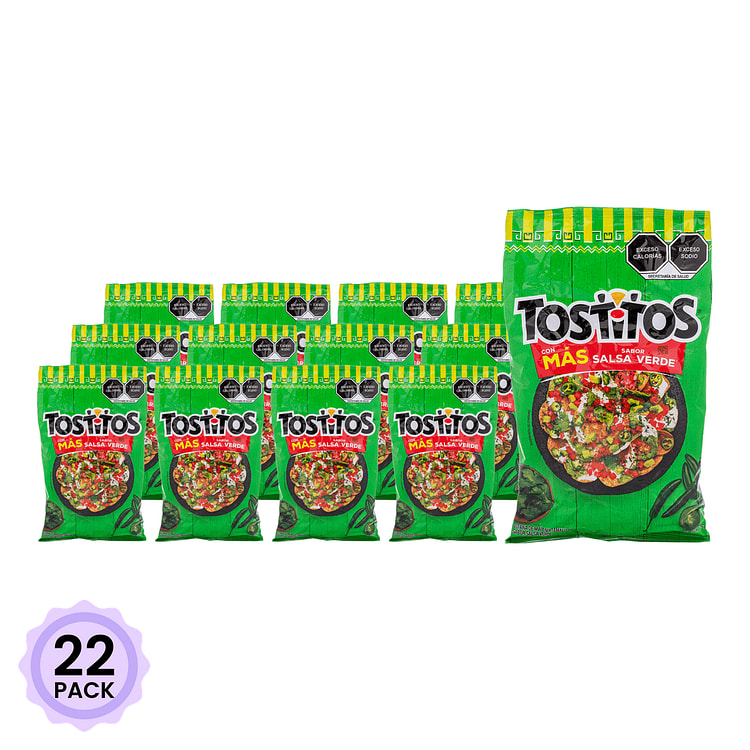 Sabritas Tostitos Salsa Verde Tortilla Chips 175 g*22 pack