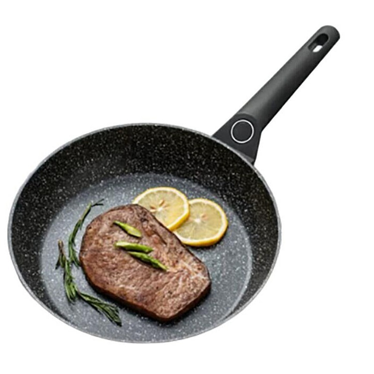 爱仕达晶石磁通新不粘锅麦饭石色平底不粘锅30cm