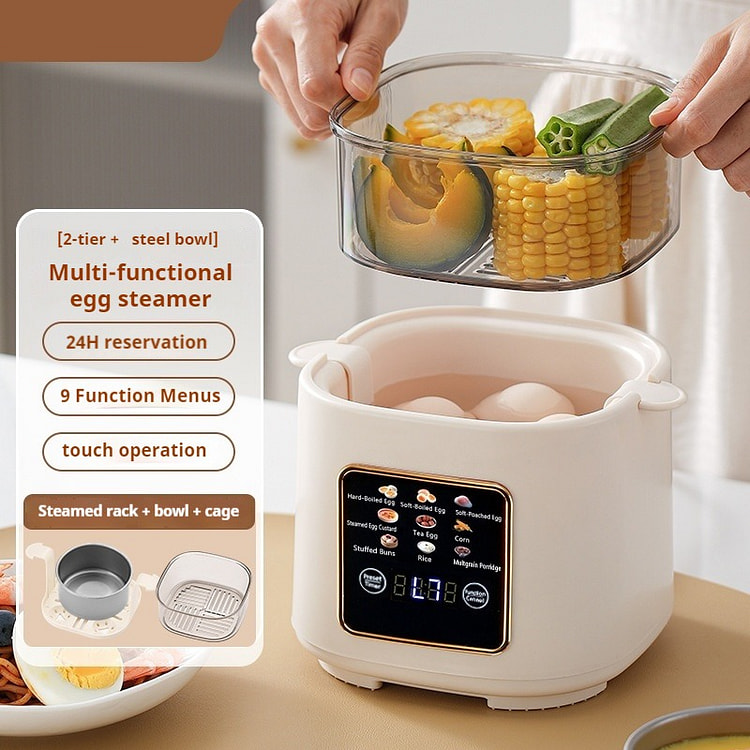 Egg Boiler, 2-layer 9 Functions 24-hour Timer 1 pack