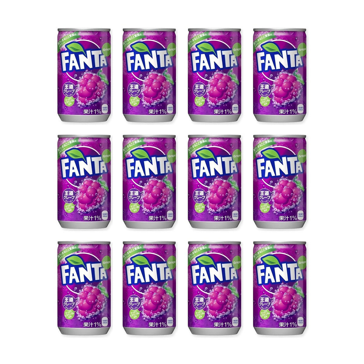 Coca-Cola FANTA Grape Flavor 12 cans 1920 ml