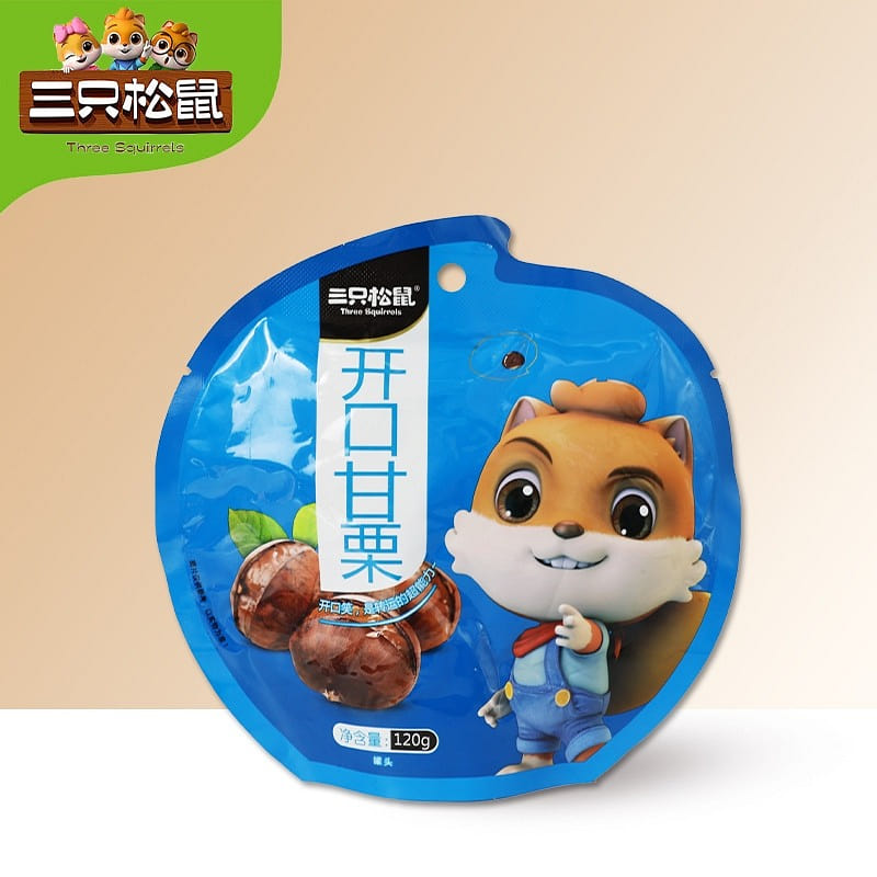 【中国直邮】三只松鼠能栗开口板栗120g 3 个