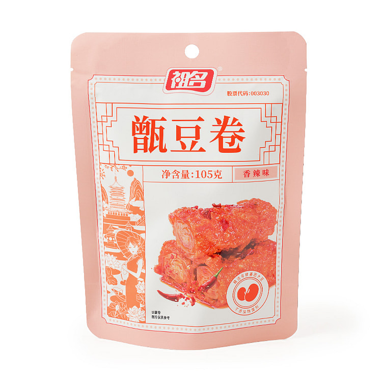 祖名甑豆卷豆干解馋零食香辣味105g*1袋