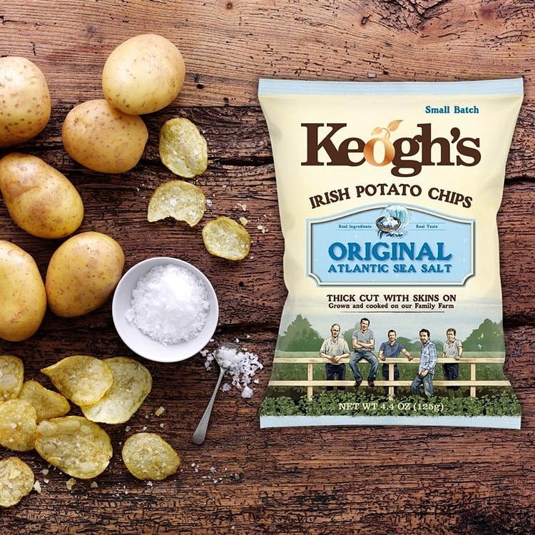 Keogh's Atlantic Sea Salt Potato Chips 12pcs 1 box