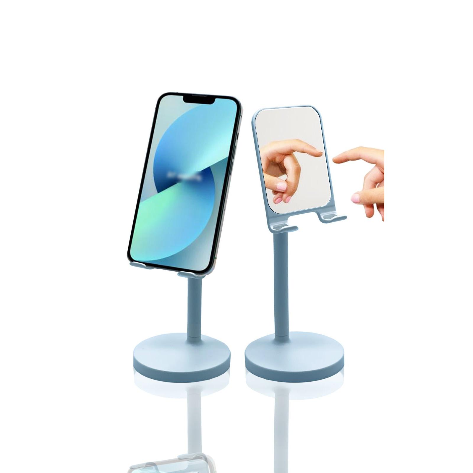 Cell Phone & iPad Stand with Mirror | Adjustable View Angle & Height BLUE 8 온스
