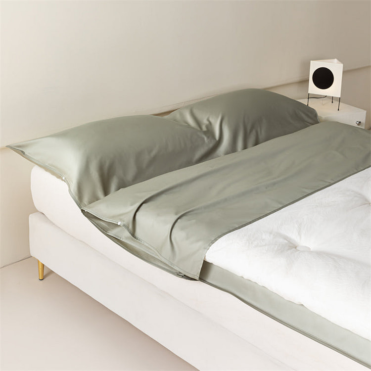 Luxury Cotton Travel Sleep Sack Sage Dew-Queen 2000 g