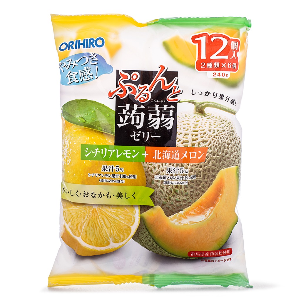Get Orihiro Konjac Jelly, Lemon and Hokkaido Melon Flavor 12pcs