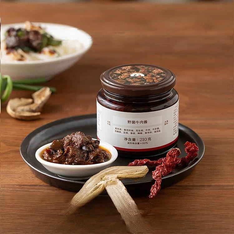 Nanshizhao Wild Mushroom Beef Sauce, Rich & Savory 210 g