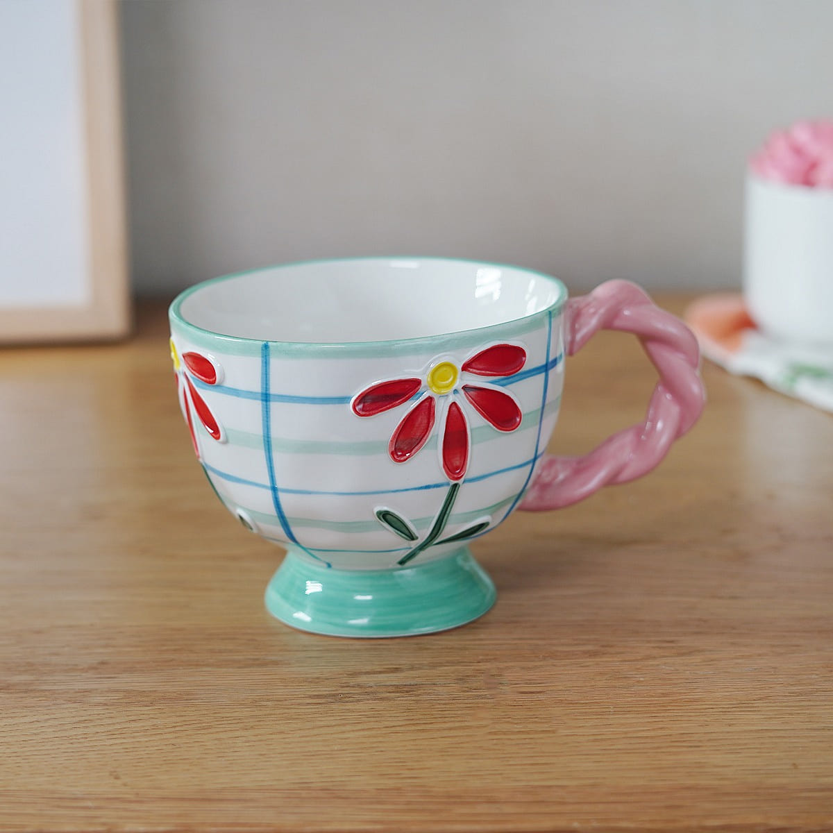 Beautiful Hand-painted Floral Ceramic Mugs G 1 each