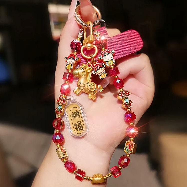 财神纳福金马手机链挂绳1个 100 克