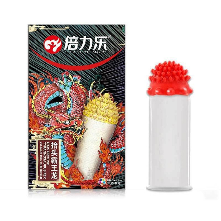 倍力乐 避孕套带刺狼牙套3只装(抬头霸王龙)