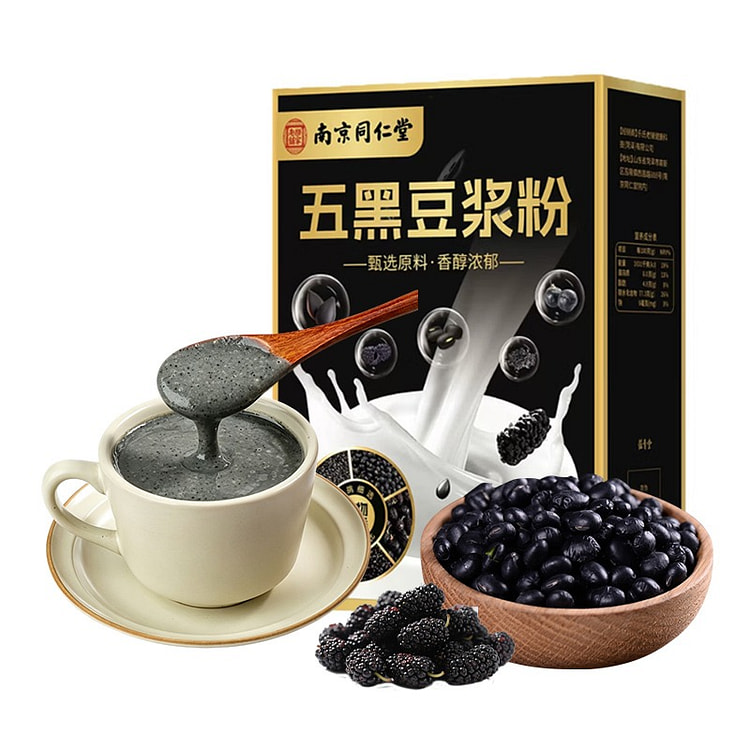 南京同仁堂 五黑豆浆粉 320g 无蔗糖即冲早餐 320 克