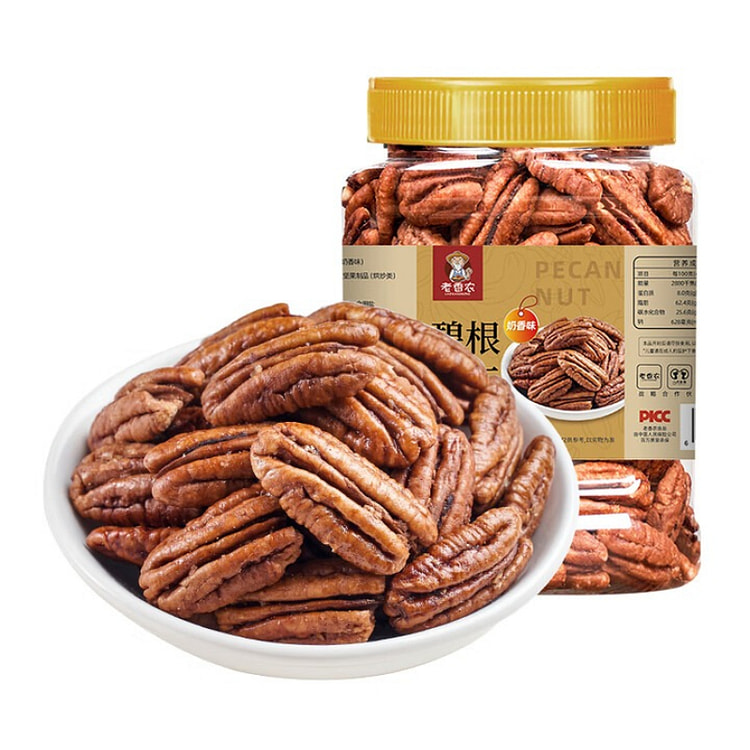 老香农奶香味碧根果仁甄选坚果零食 500g*1罐 1 罐