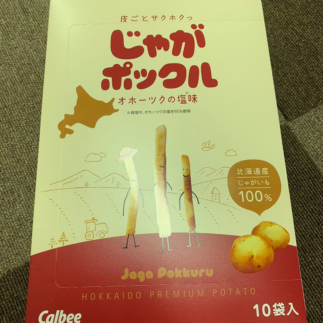 日本卡乐比calbee薯条三兄弟薯条薯块原味闲味休闲零食原味18g*10包*1盒 1 个