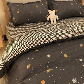 3-Sheet Set with Quilt covers sheets pillowcases Ins Style 1 each