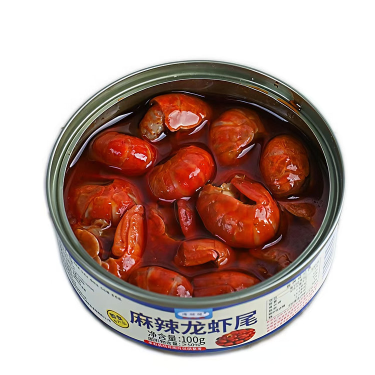 海领冠 麻辣小龙虾尾罐头 香辣味 100g*1盒