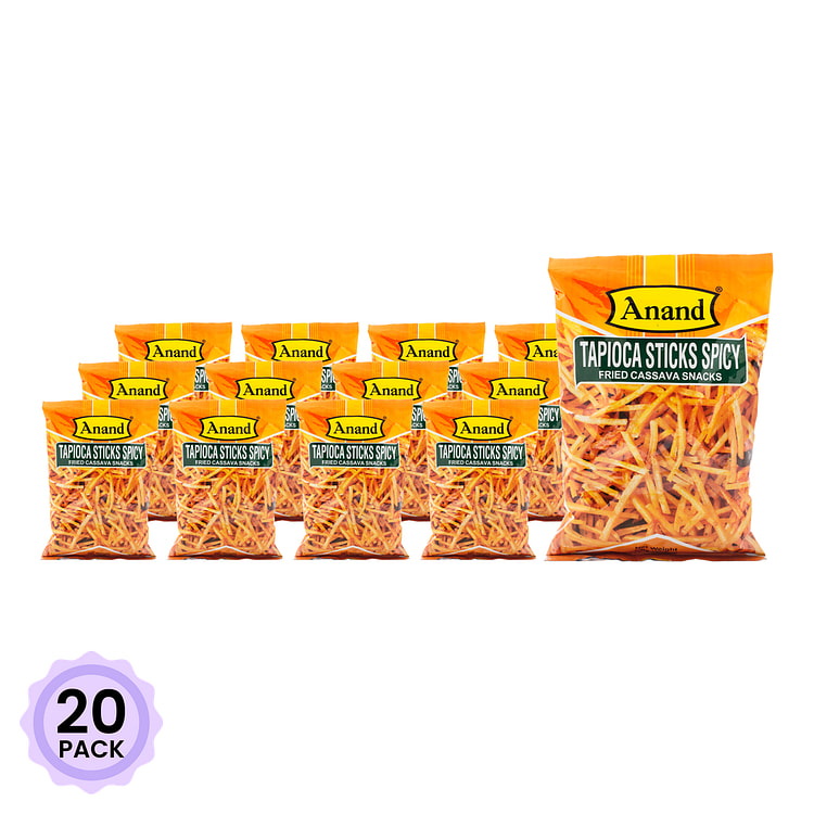 Anand Tapioca Sticks Spicy (Fried Cassava Snacks) 200 g*20 pack