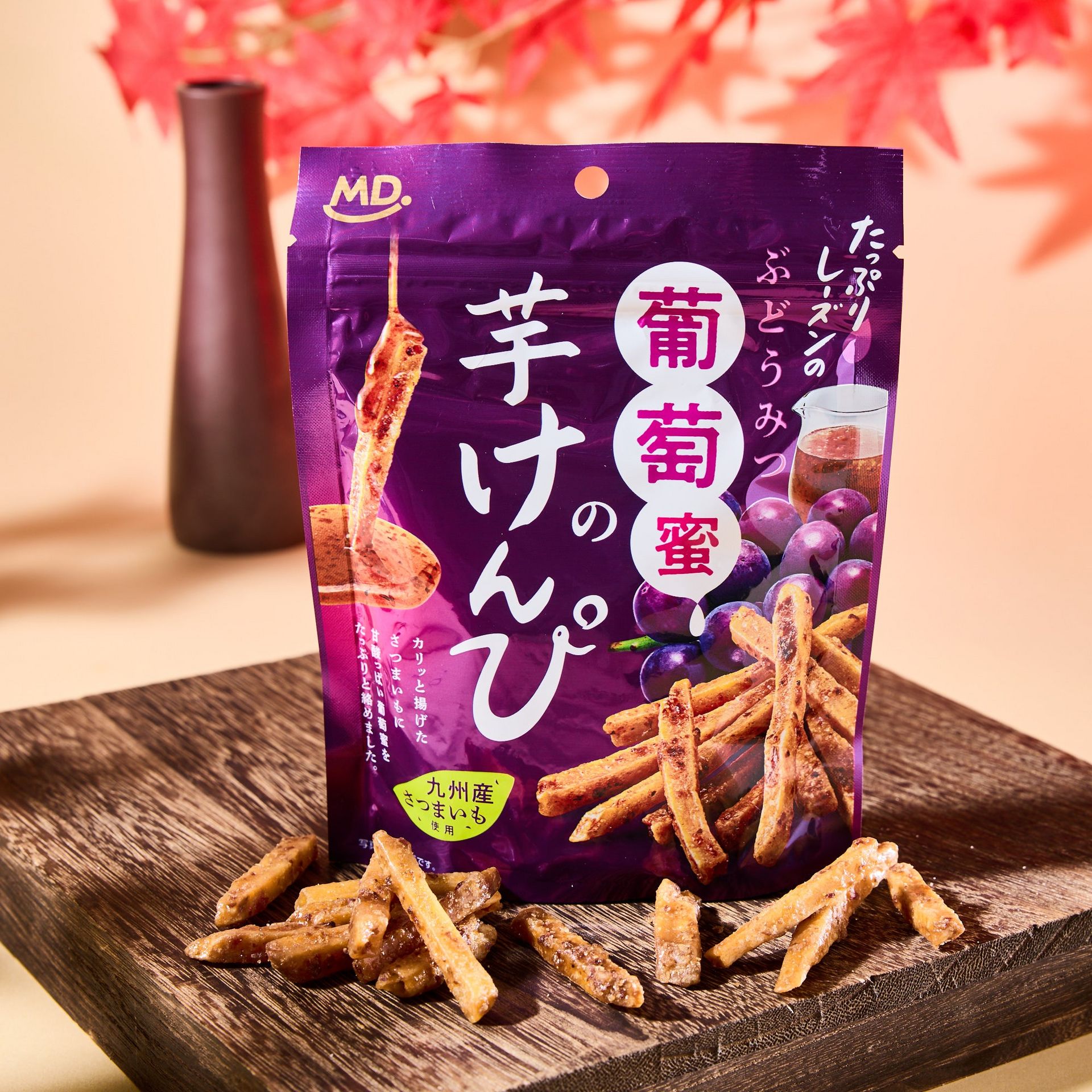 Kenpi Sweet Potato Sticks Grape 75 g