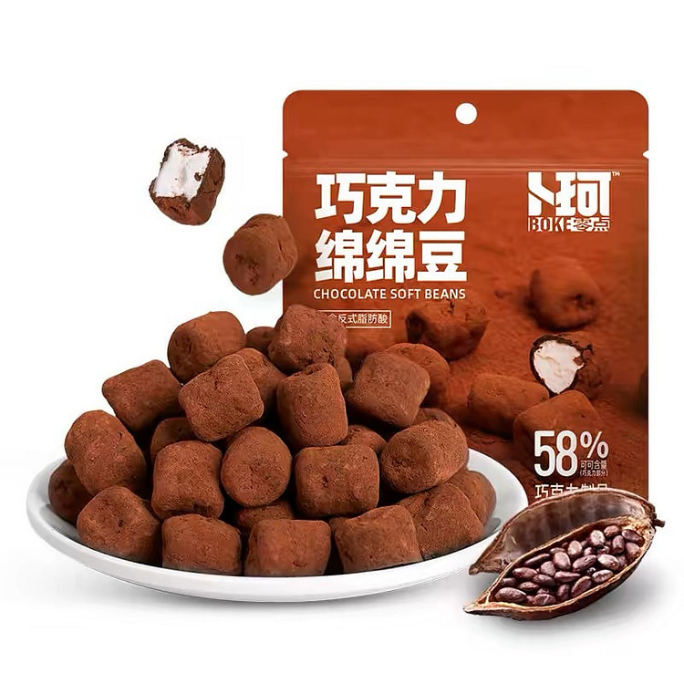 卜珂  巧克力绵绵豆 1袋 52 克