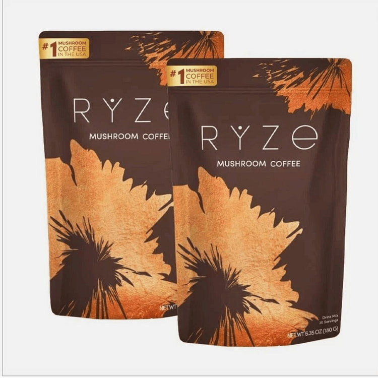 2-Pack Organic RYSE Mushroom Coffee 30 Servings 2 pack