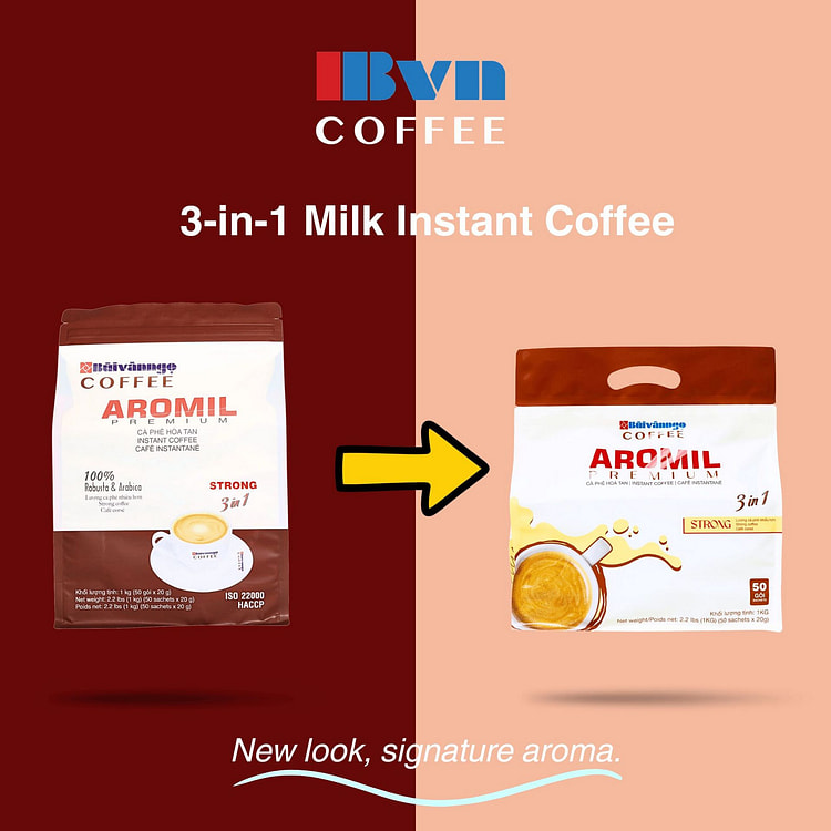 IBVN AROMIL 三合一速溶咖啡 50 袋