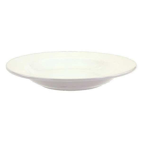 Rimmed Bowl, 15 oz., Ceramic Bright White PK12 2 lb