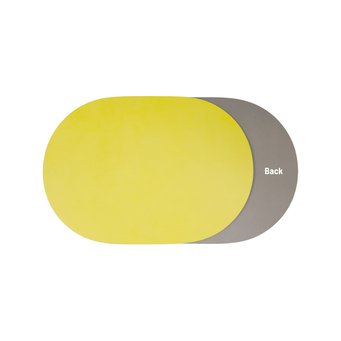 Le’enmi Oval Double-Sided Leather Tray – Lemon Yellow / Large 1 each