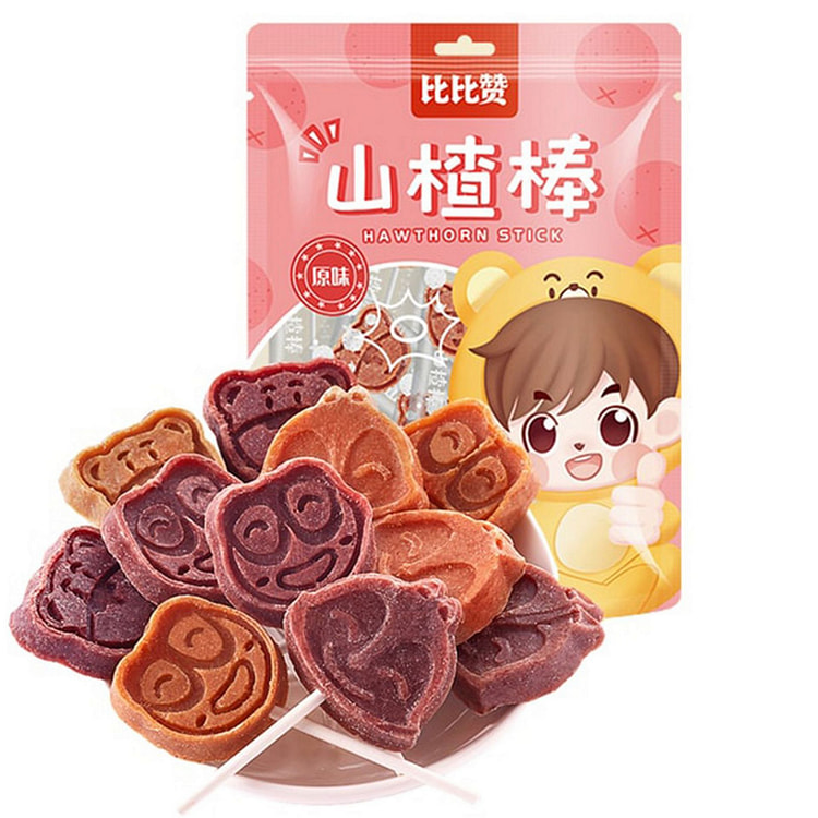 比比赞 山楂棒棒糖 水果健康开胃无添加 原味