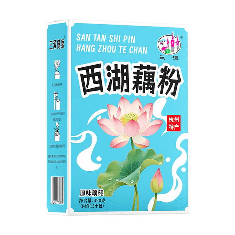三潭西湖藕粉原味含糖速溶营养代餐420g 420 克