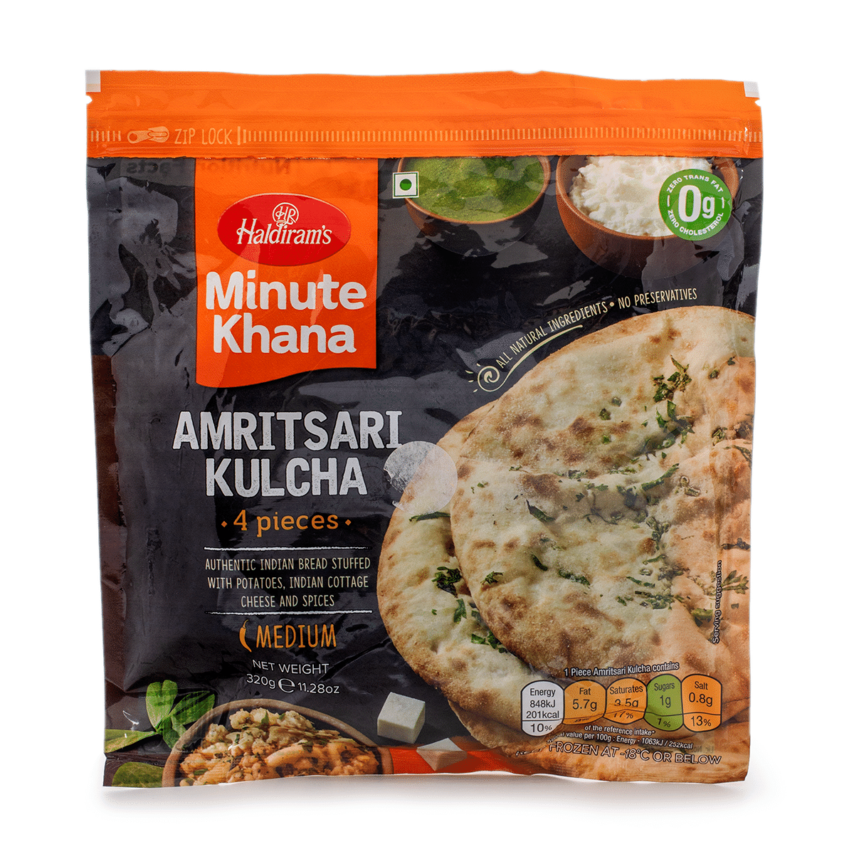 Haldirams Amritsari Kulcha, Frozen 320 g