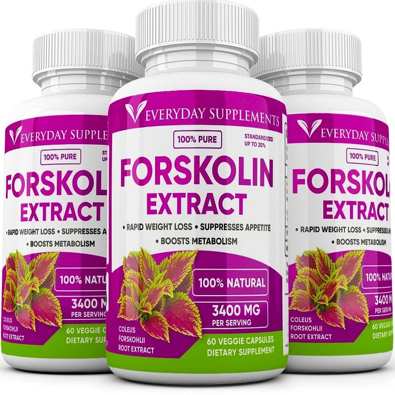 3 x Forskolin Maximum Strength 100% Pure 3 bottle