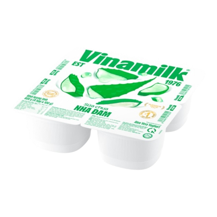 Sữa Chua Vinamilk Nha Đam  1 lóc 4 hộp x 100gr/ 1 hộp DATE MAY 10, 2025