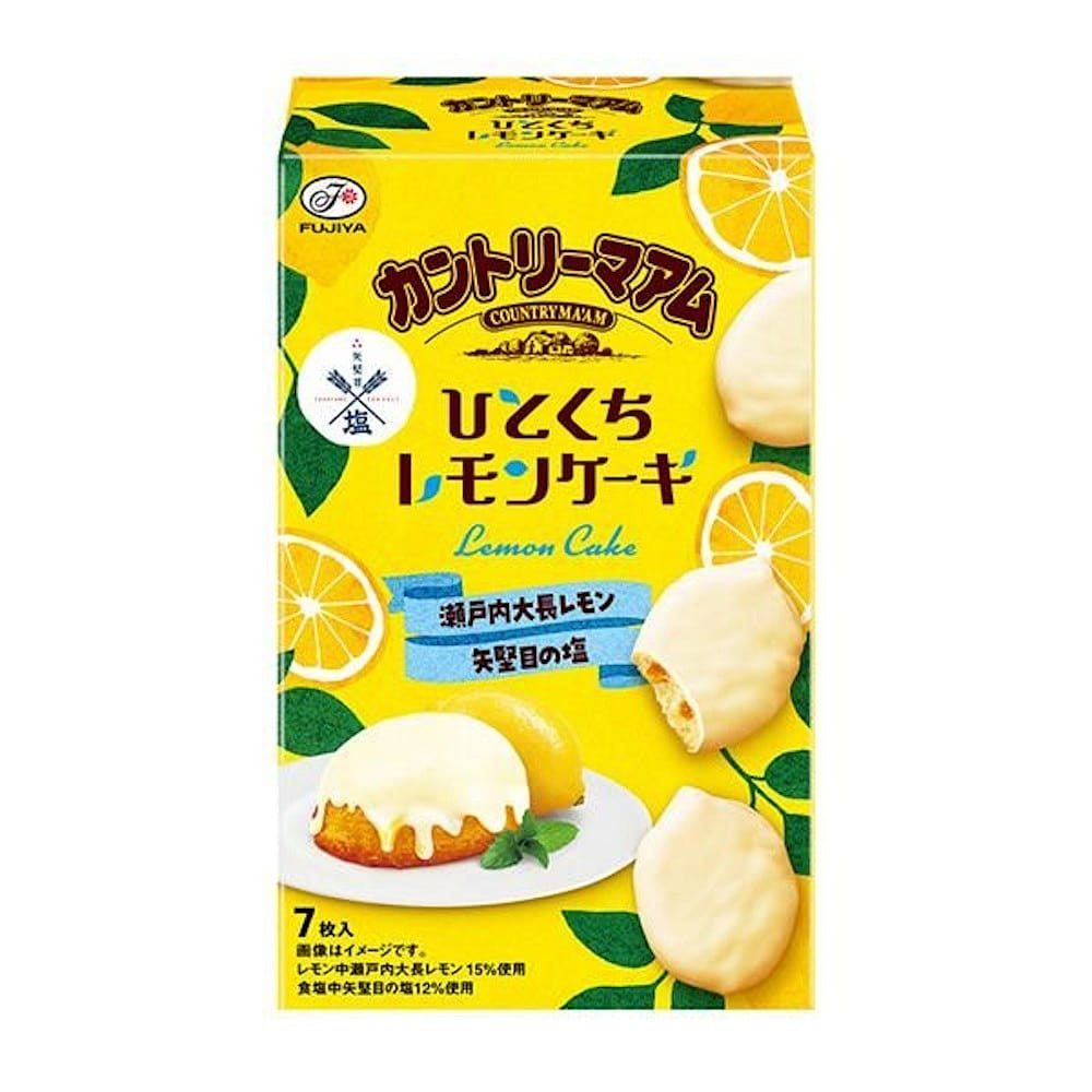 FUJIYA White Chocolate Cookies Lemon Cake 7P 1 box