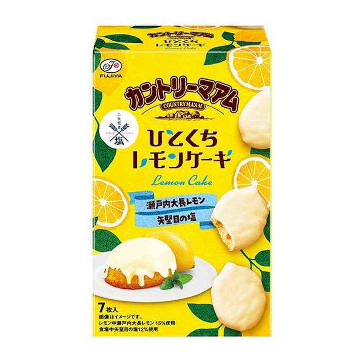 FUJIYA White Chocolate Cookies Lemon Cake 7P 1 box