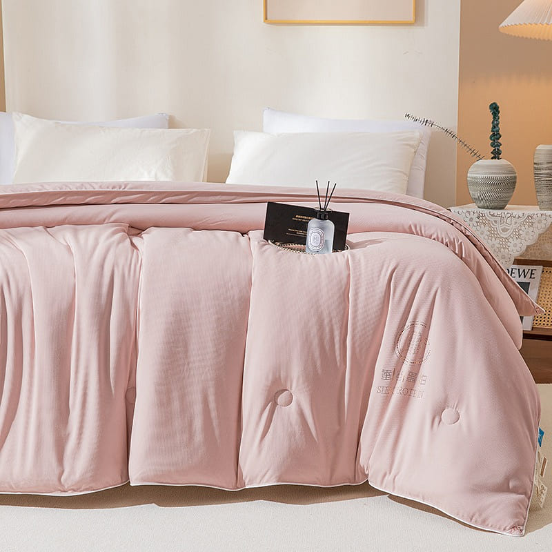 Silk Duvet for Autumn Winter 200x230cm 3kg Pink 1 each