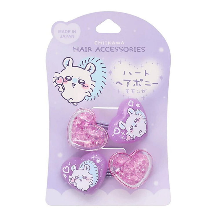SkaterXChiikawa Momonga Heart Purple Hair Tie