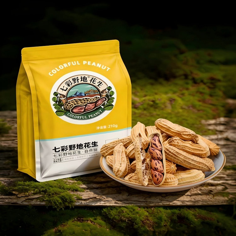 七彩生花生238g带壳花生零食 238 克
