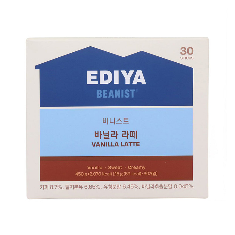 EDIYA Beanist Vanilla Latte 30p 1 each