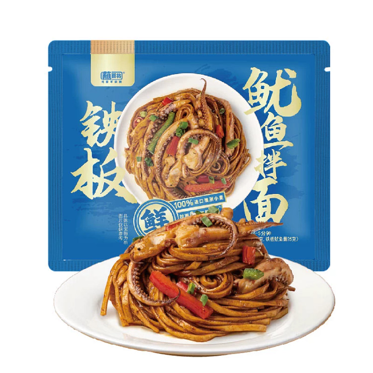 天津铁板鱿鱼拌面