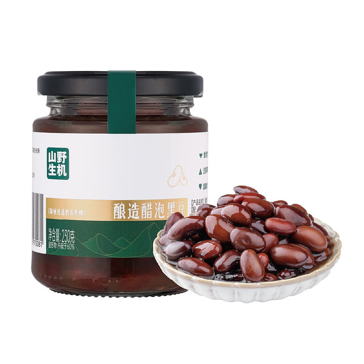 山野生机醋泡黑豆 老陈醋泡黑豆零食下饭菜 230 克