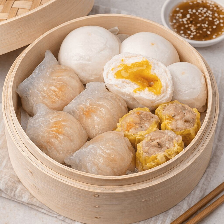 广式点心套餐 烧卖+虾饺+流沙包 1 份