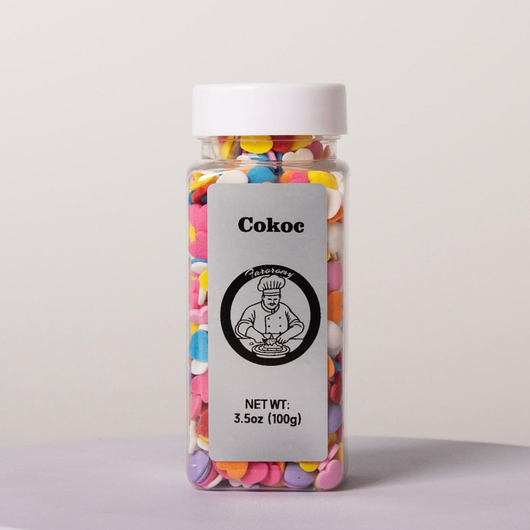 Cokoc 可食用彩针撒糖 彩虹色爱心