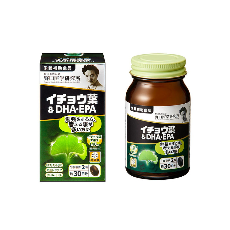 野口医学研究所 银杏叶&DHA・EPA 60粒/ 1 瓶