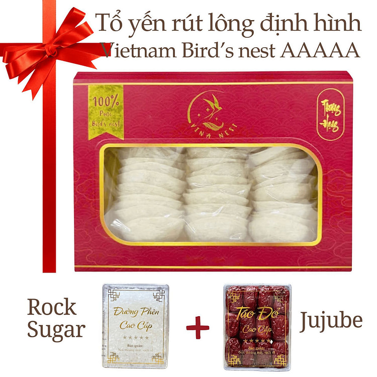 227g Vinanest Tổ Yến Rút Lông Định Hình Tiêu Chuẩn FDA, USDA Quà Tặng Tết