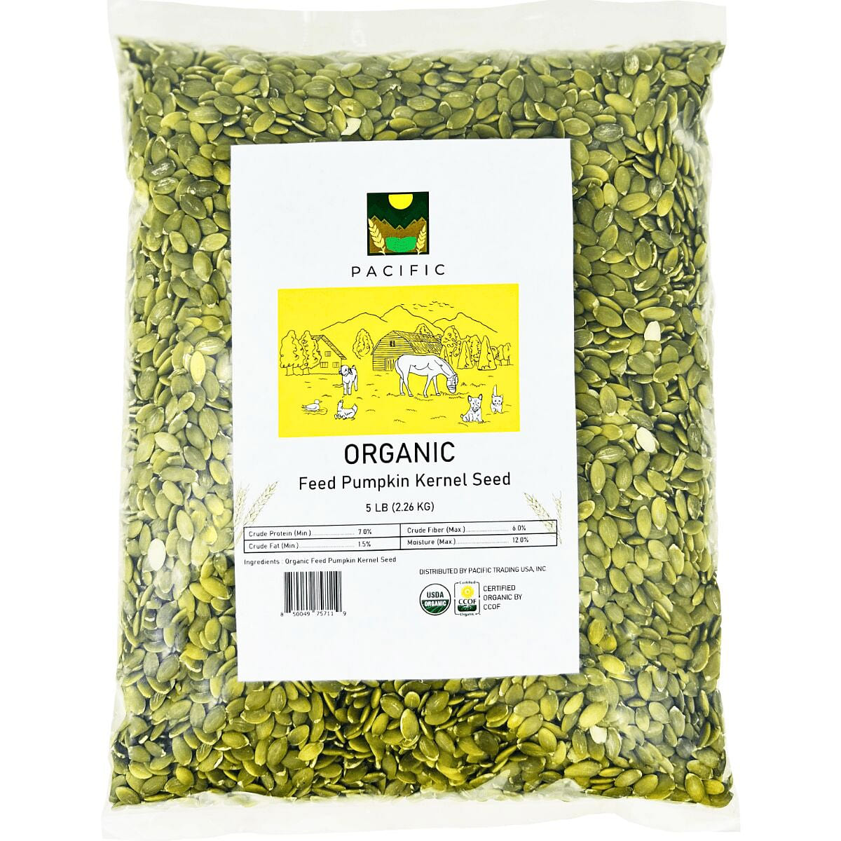PACIFIC Pet Food Organic Pumpkin Seeds (5lb Pack) 5 lb