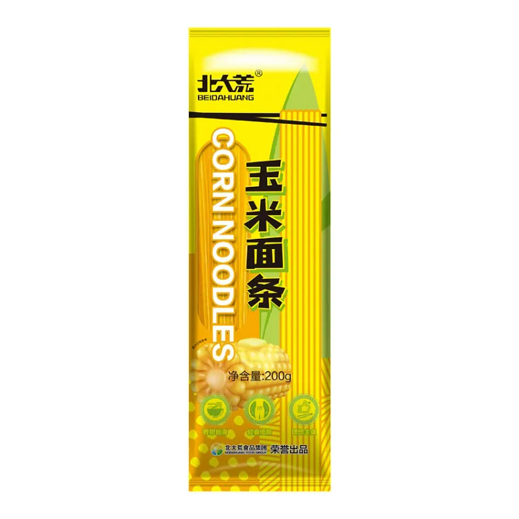 北大荒玉米面条 粗粮低脂东北无蔗糖200g*3包 600 克