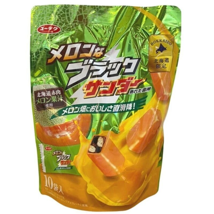 日本 有乐制果 悠哈 黑雷巧克力蜜瓜味 10个装