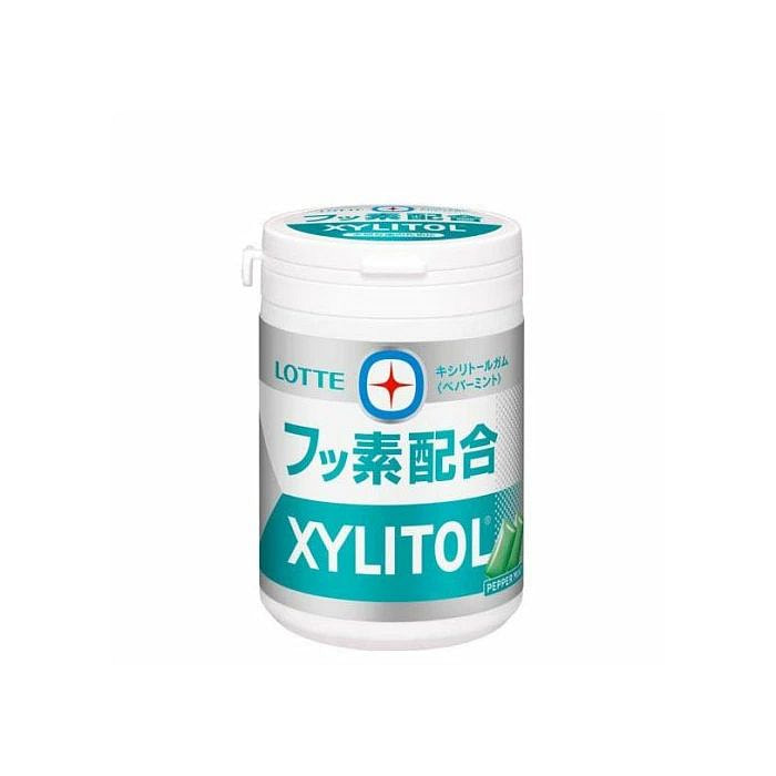 LOTTE XYLITOL 含氟木糖醇口香糖（薄荷味） 125g细长瓶型