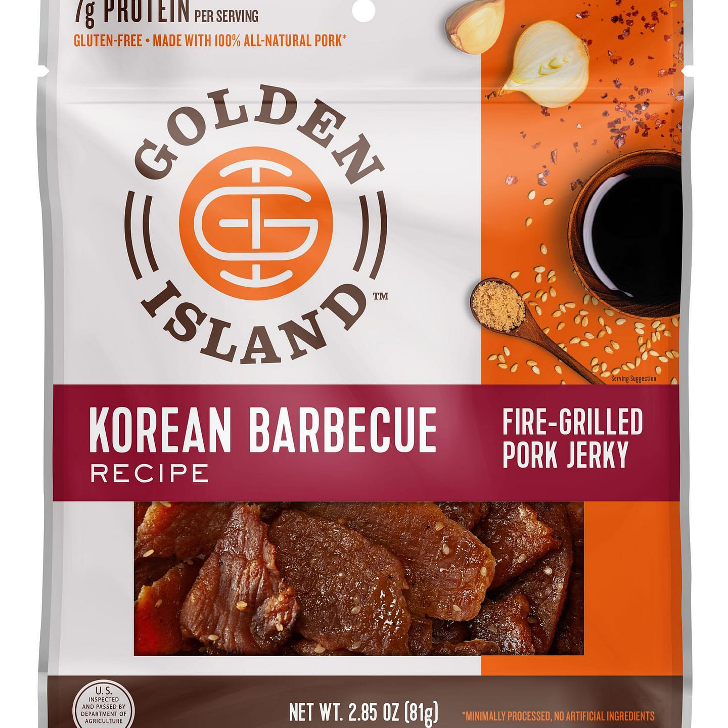 Golden Island Pork Jerky - Gluten Free 80g 1 pack